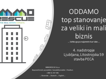 Ljubljana Šiška PECA - Oddamo NOVO 2 sobno stanovanje